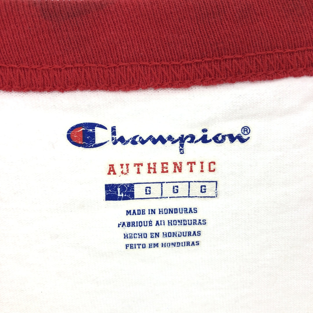 Champion Authentic 3/4 Sleeve Raglan T-Shirt, Men's Size L /eaa432541