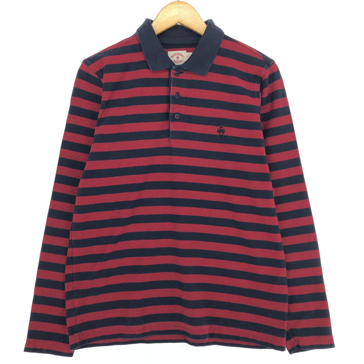 Brooks Brothers RED FLEECE Long Sleeve Striped Polo Shirt Men's S /eaa432549