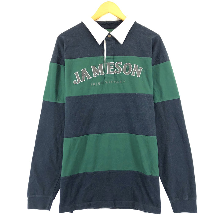 JAMESON Border Pattern Long Sleeve Rugby Shirt Men's XXL / eaa432576