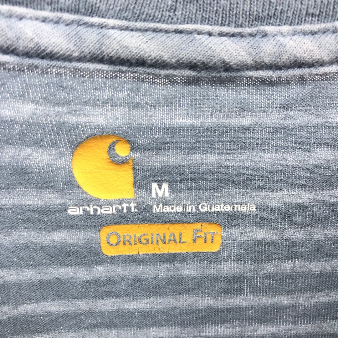 Carhartt ORIGINAL FIT Border Pattern Short Sleeve One Point Logo Pocket T-Shirt Men's M size / eaa432629