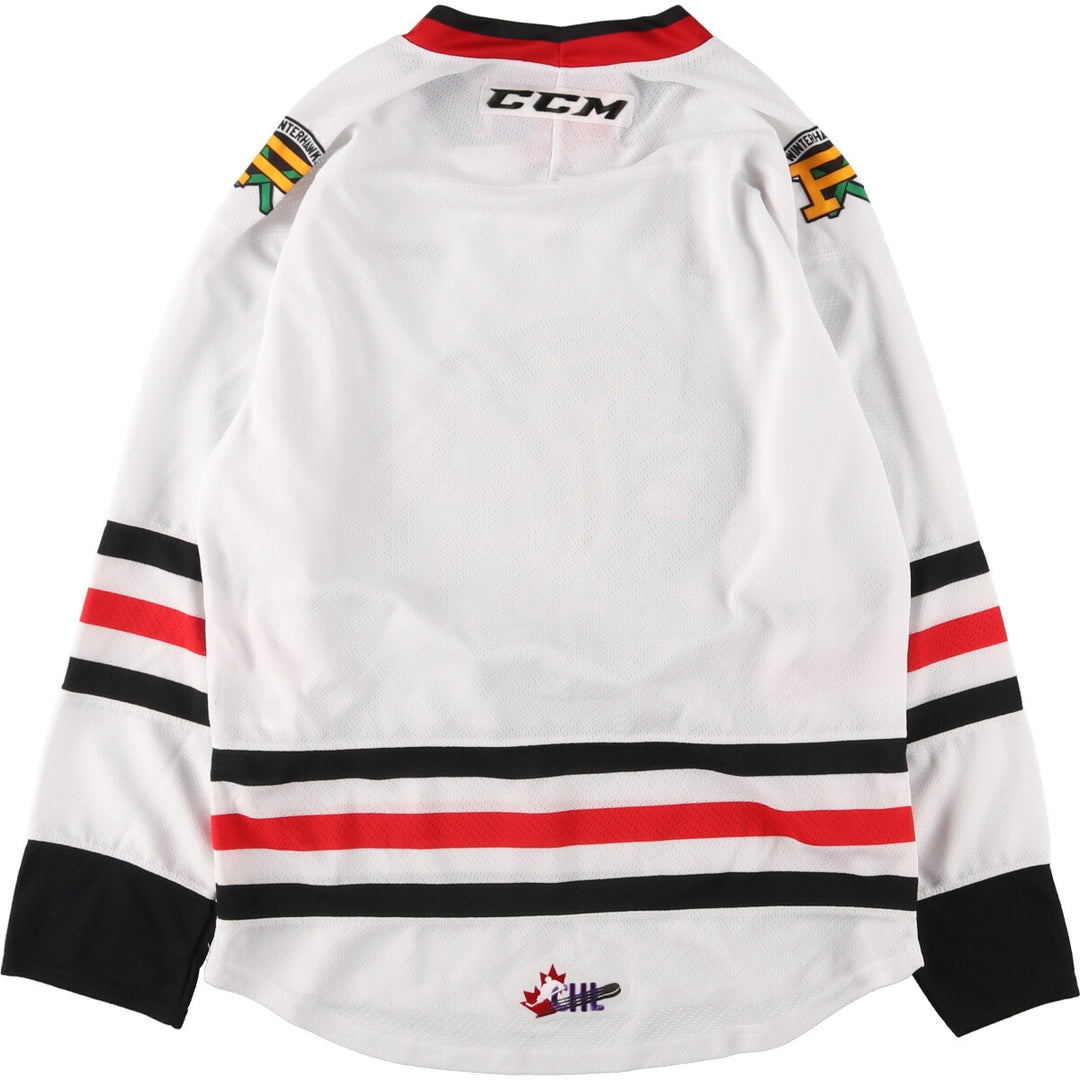 CCM NHL CHICAGO BLACKHAWKS Chicago Blackhawks V-neck mesh game shirt hockey shirt made in Canada men's S /eaa432665