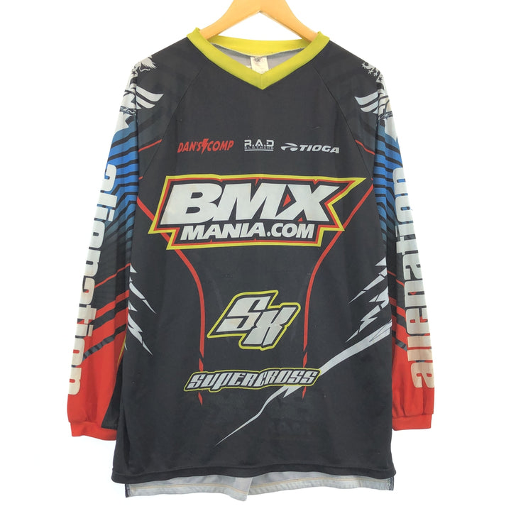 RAD BMX Cycling Jersey V-Neck Long T-Shirt Men's M /eaa432666