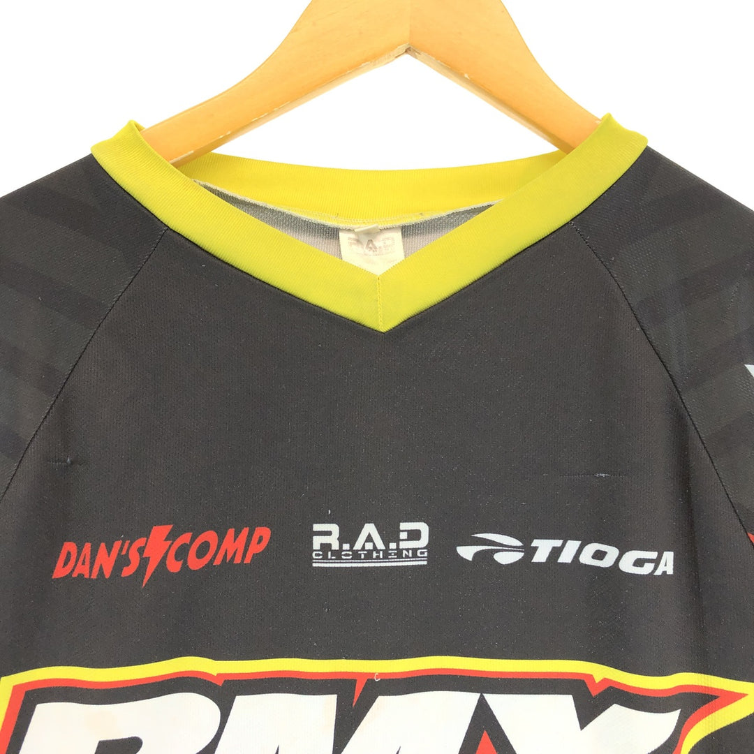 RAD BMX Cycling Jersey V-Neck Long T-Shirt Men's M /eaa432666