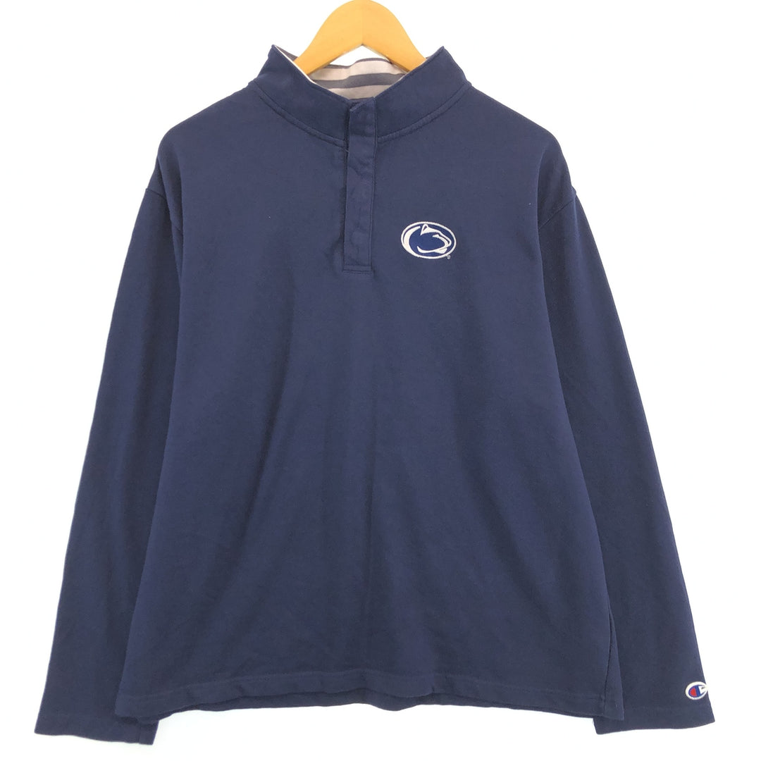 Champion Half Snap Bottleneck Long T-Shirt Long T Men's L /eaa432755