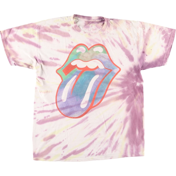 THE ROLLING STONES The Rolling Stones Tie-dye Pattern Band T-shirt Band Tee Men's XL /eaa432756