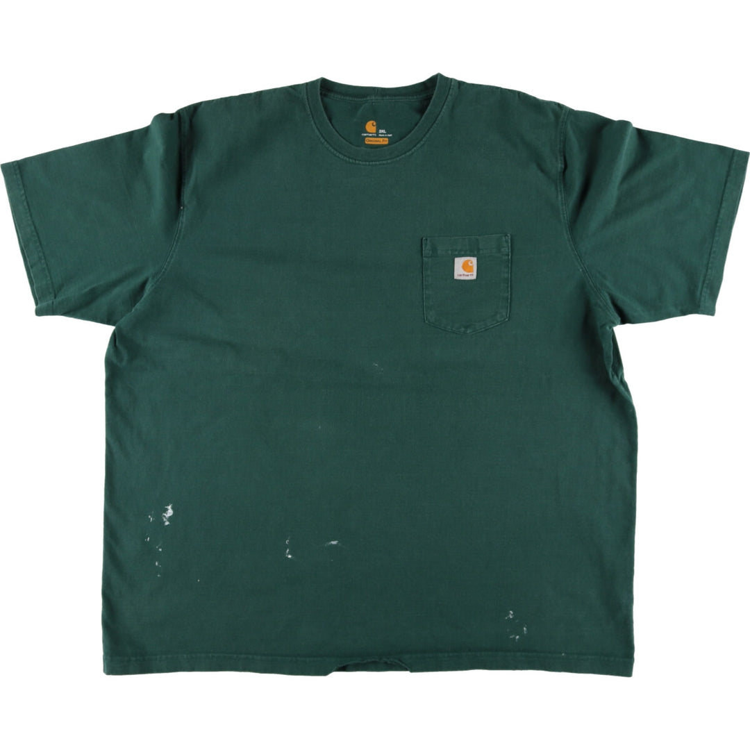 Big Size Carhartt ORIGINAL FIT Short Sleeve One Point Logo Pocket T-Shirt Men's XXXL /eaa432763