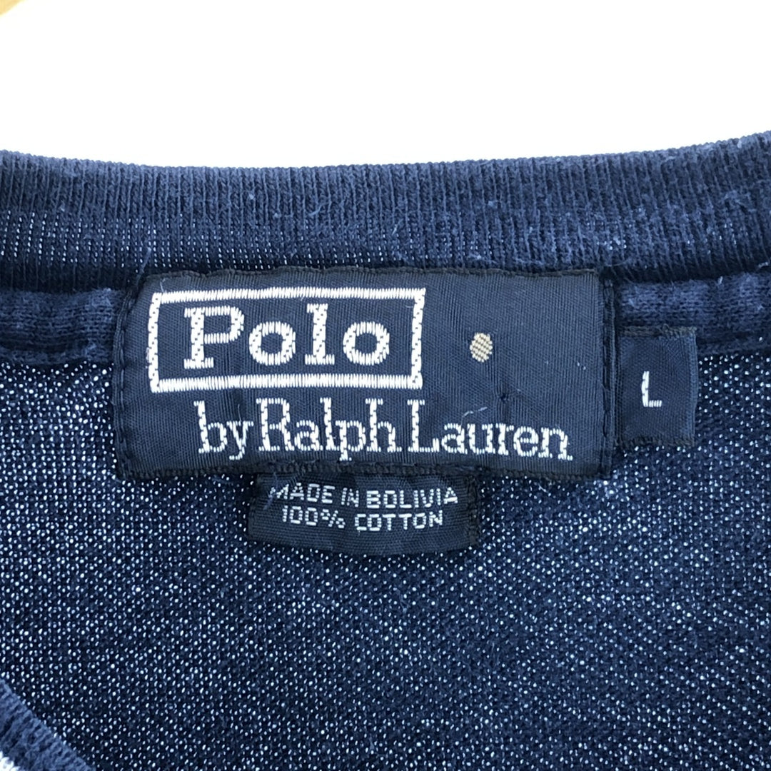 Ralph Lauren POLO by Ralph Lauren V-neck short sleeve one-point logo T-shirt Men's L size / eaa432780