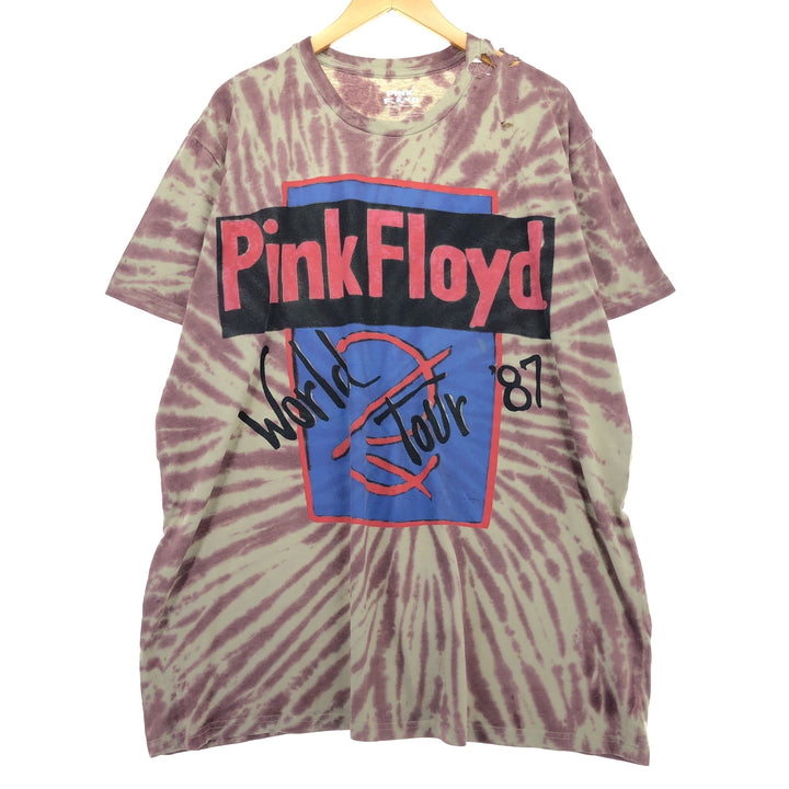 PINK FLOYD Pink Floyd Tie-dye Pattern Band T-shirt Band T Men's XXL / eaa432782