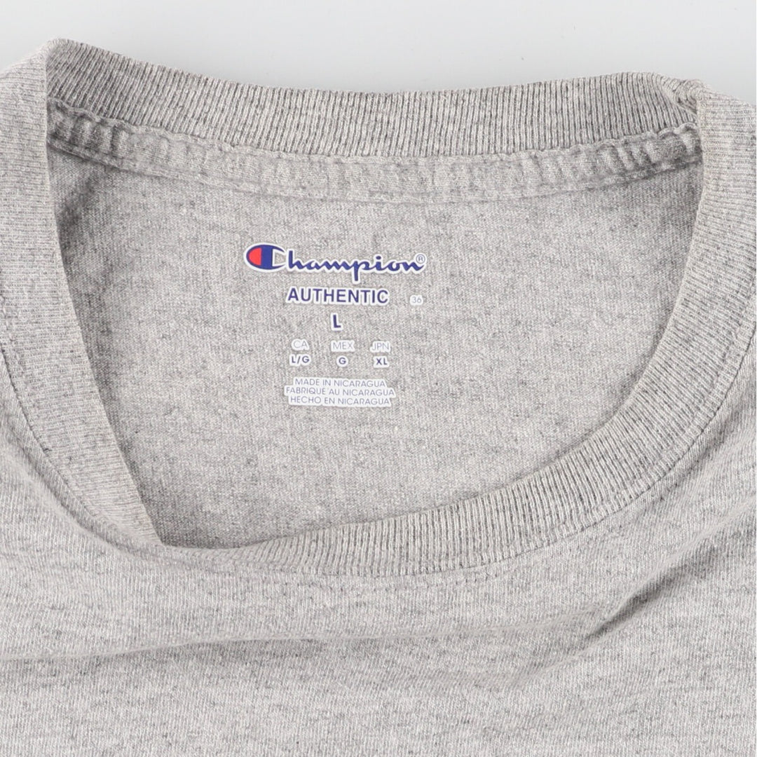 Champion College T-shirt, Men's L unknown gray type Vintage Second Hand