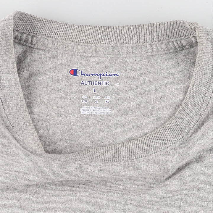 Champion College T-shirt, Men's L unknown gray type Vintage Second Hand
