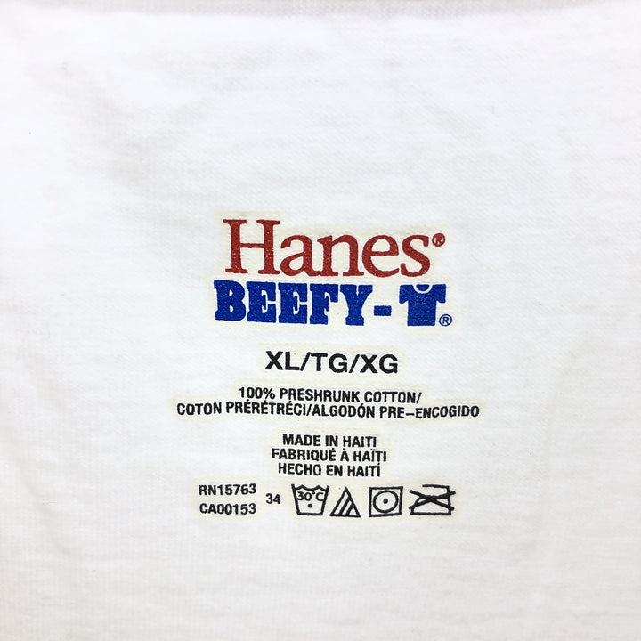 Hanes BEEFY-T Back Print Long T-Shirt Long T Men's XL /eaa432872