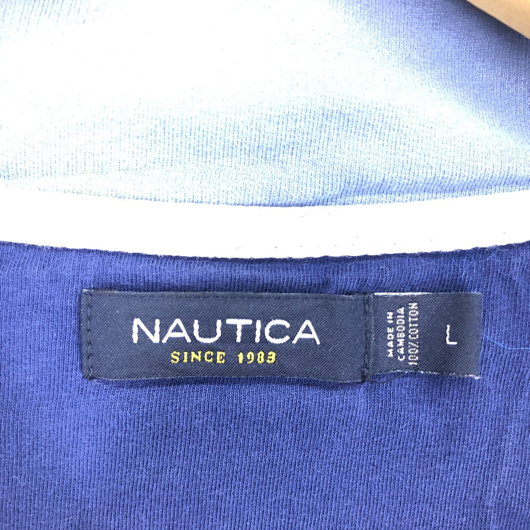 NAUTICA Half Zip Long T-Shirt, Men's L Size / eaa432873