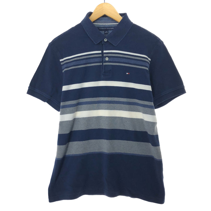 Tommy Hilfiger TOMMY HILFIGER CUSTOM FIT short sleeve striped polo shirt men's L /eaa432936