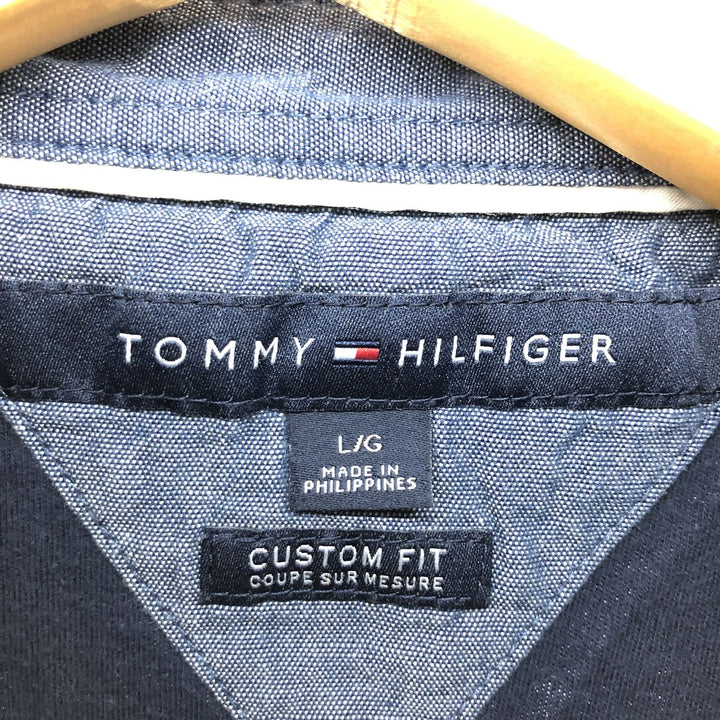 Tommy Hilfiger TOMMY HILFIGER CUSTOM FIT short sleeve striped polo shirt men's L /eaa432936