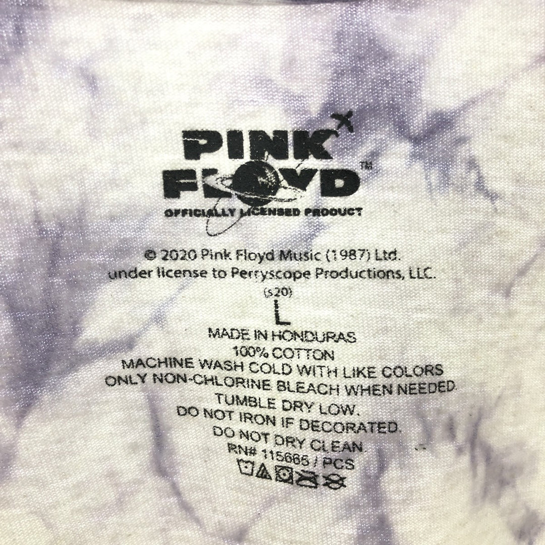 PINK FLOYD Pink Floyd Print Tie-dye Pattern Long Tee Band T-shirt Band Tee Men's L /eaa432982