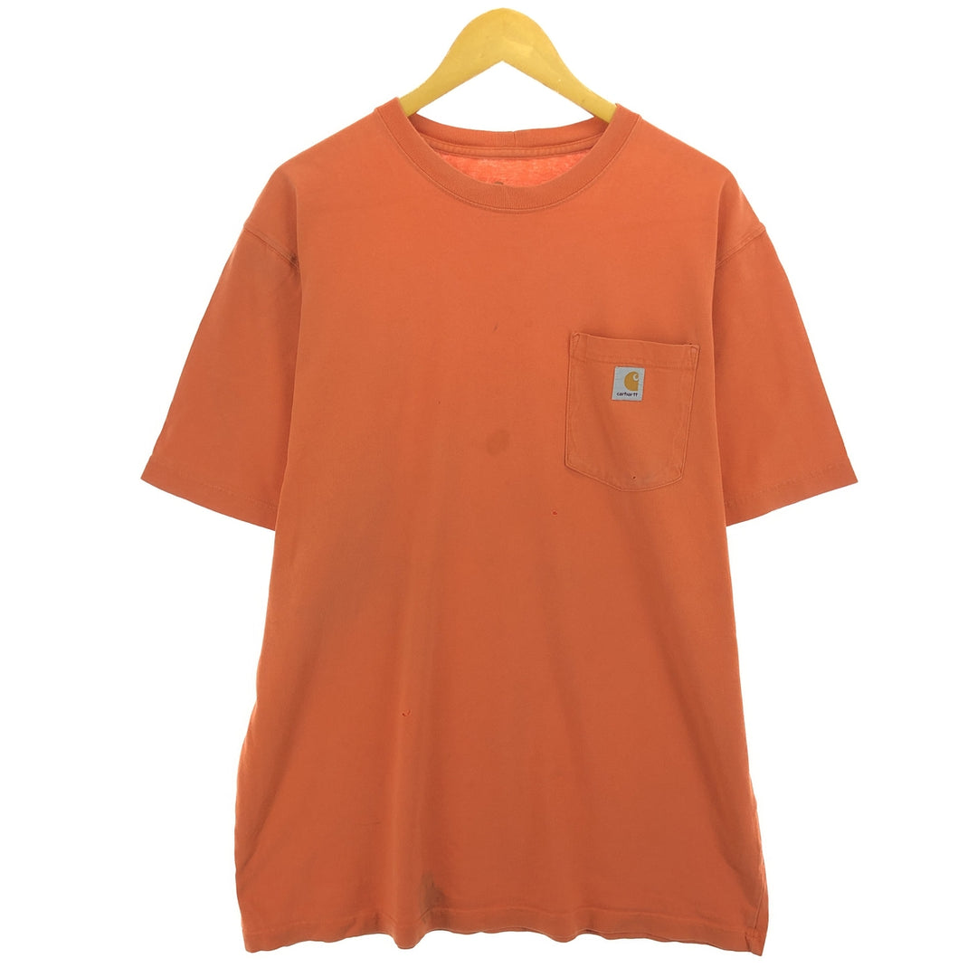 Carhartt ORIGINAL FIT short sleeve one point logo pocket T-shirt men's L size / eaa432987