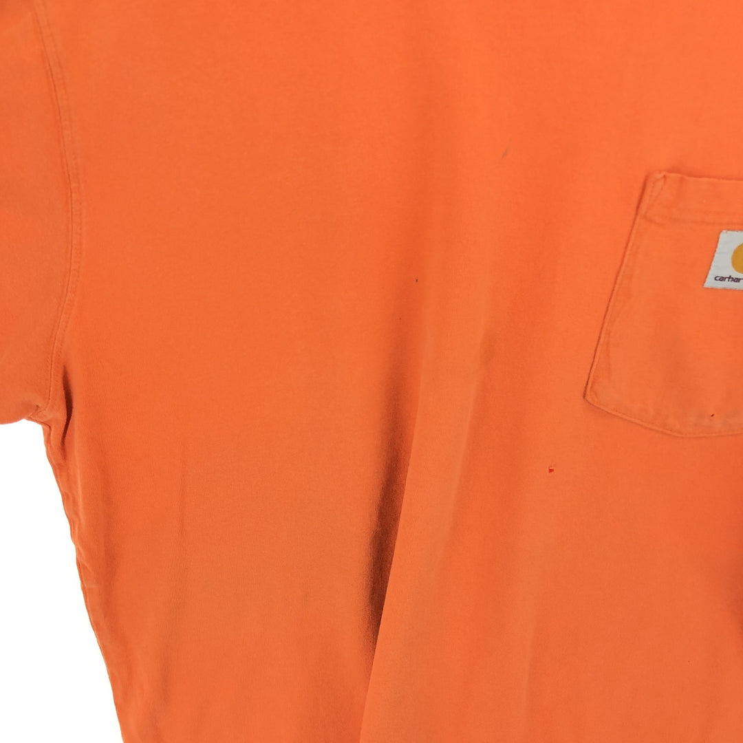 Carhartt ORIGINAL FIT short sleeve one point logo pocket T-shirt men's L size / eaa432987