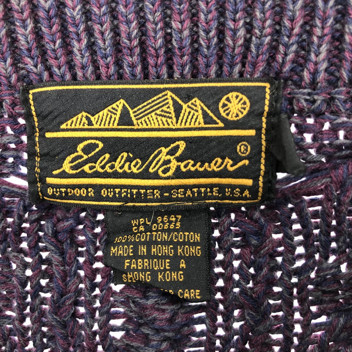 80s-90'S Eddie Bauer Black Tag Cotton Knit Sweater Women's L Vintage / eaa433001