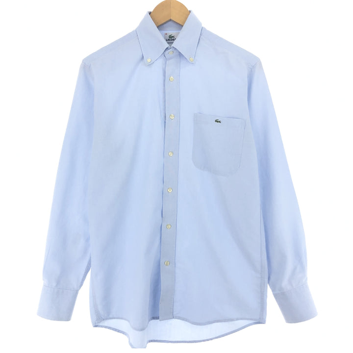 90'S Lacoste LACOSTE French-designed long-sleeved button-down shirt, made in France, size 38, men's M /eaa433037