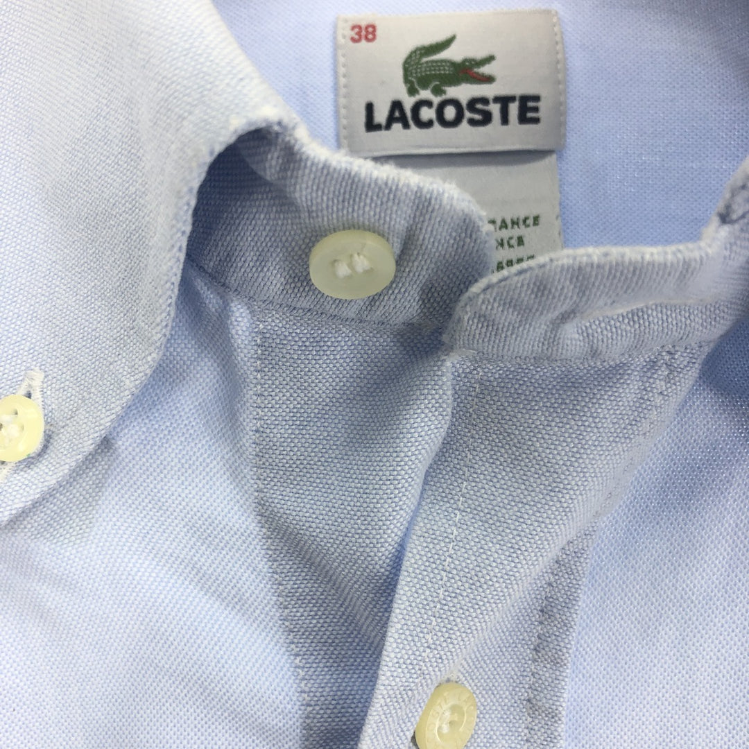 90'S Lacoste LACOSTE French-designed long-sleeved button-down shirt, made in France, size 38, men's M /eaa433037