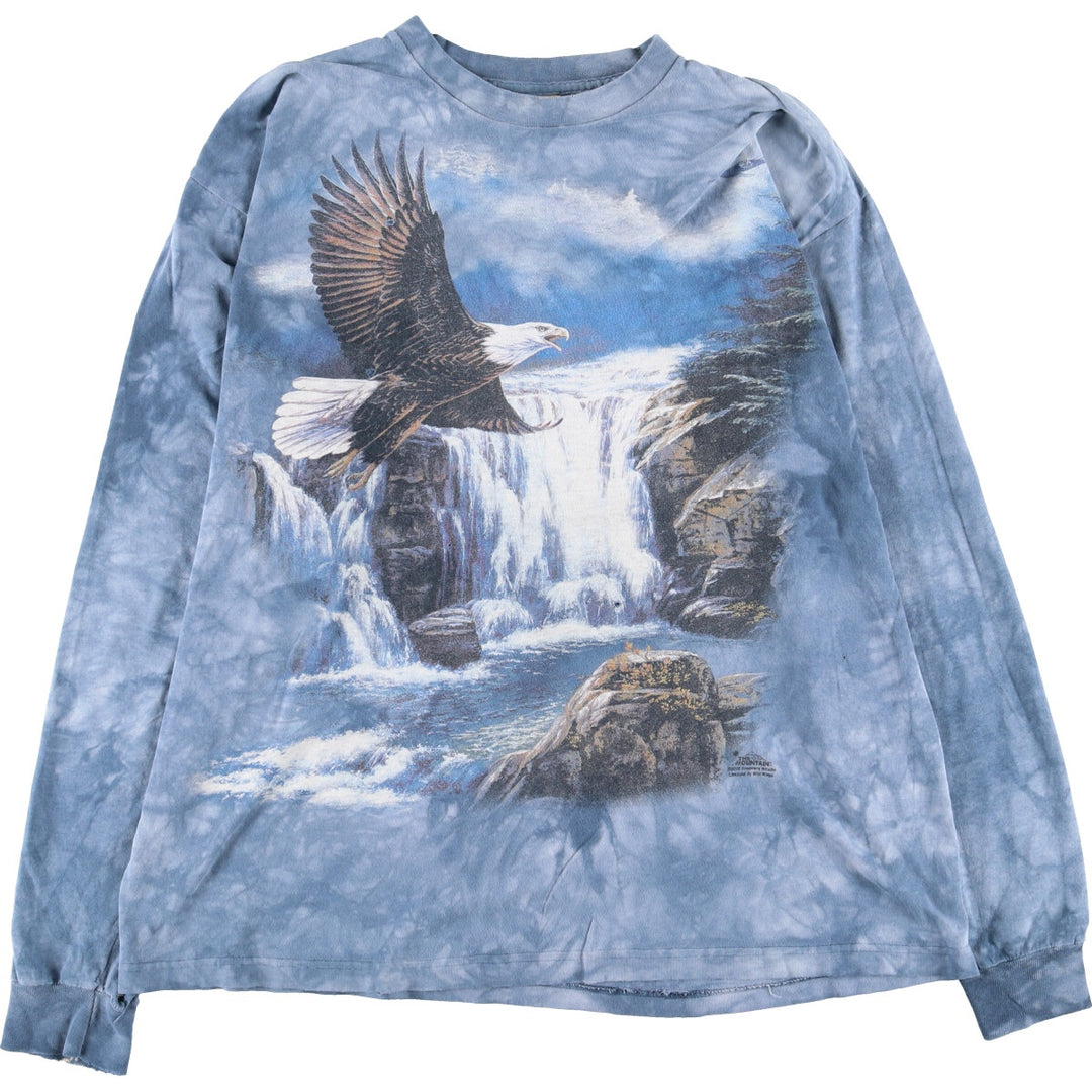 THE MOUNTAIN Eagle Pattern Tie-dye Pattern Long T-shirt Made in USA Men's L /eaa433129