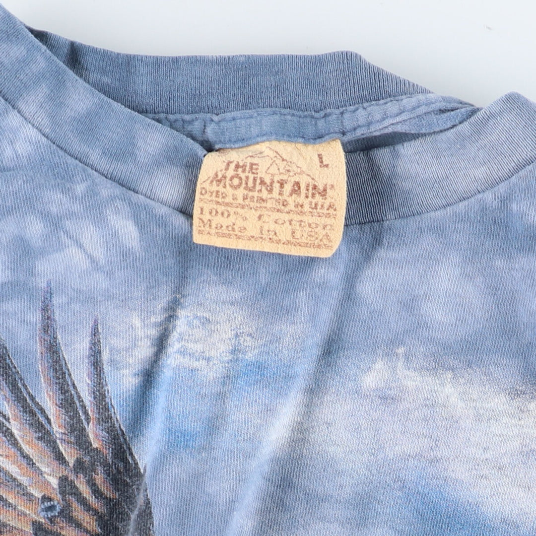 THE MOUNTAIN Eagle Pattern Tie-dye Pattern Long T-shirt Made in USA Men's L /eaa433129
