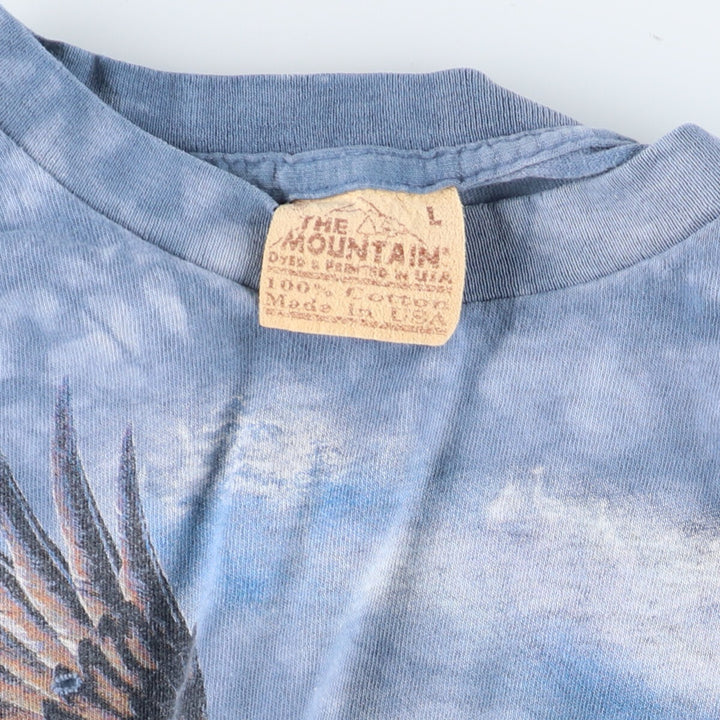THE MOUNTAIN Eagle Pattern Tie-dye Pattern Long T-shirt Made in USA Men's L /eaa433129