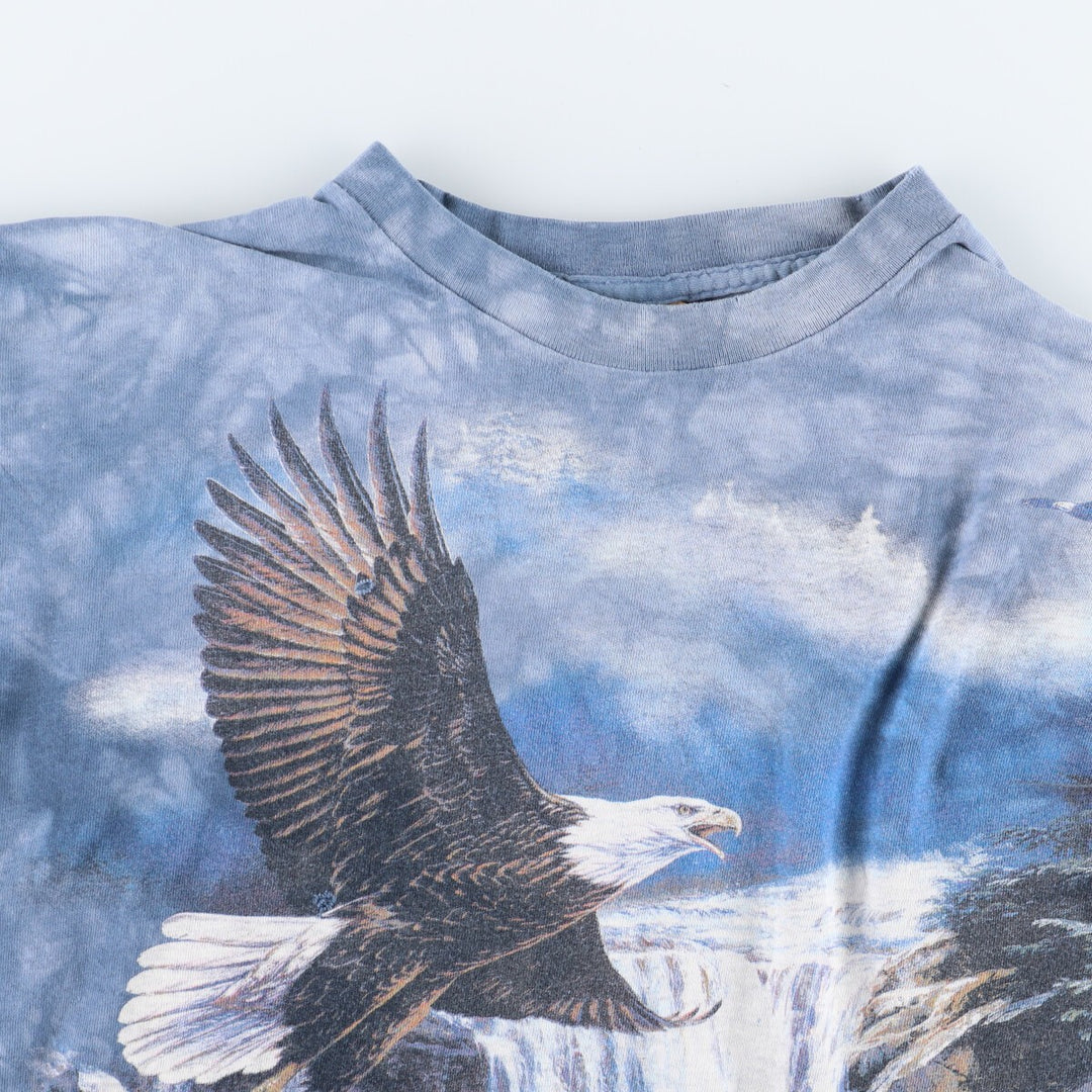 THE MOUNTAIN Eagle Pattern Tie-dye Pattern Long T-shirt Made in USA Men's L /eaa433129