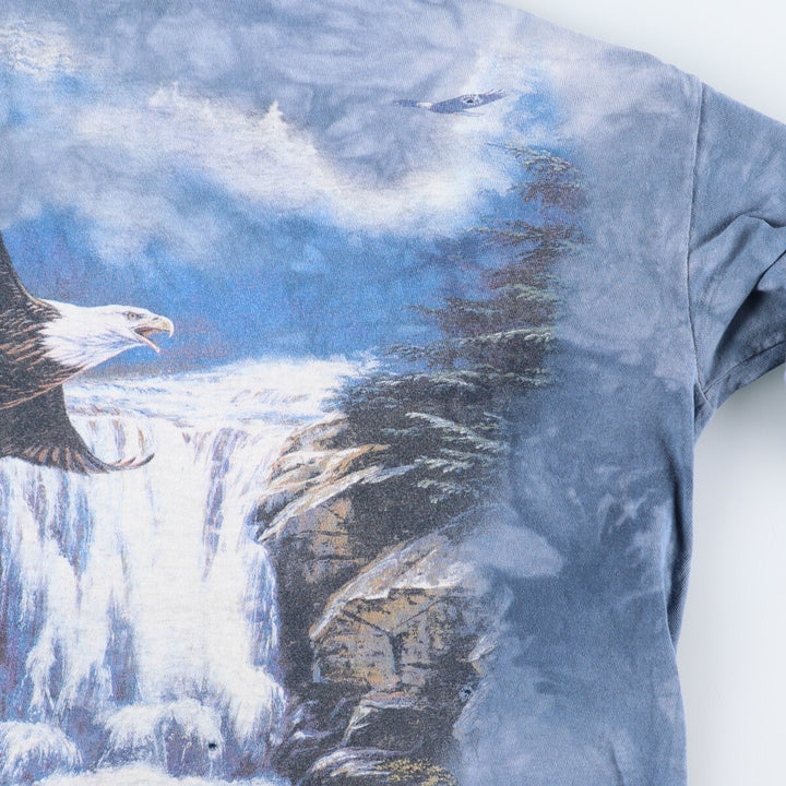 THE MOUNTAIN Eagle Pattern Tie-dye Pattern Long T-shirt Made in USA Men's L /eaa433129