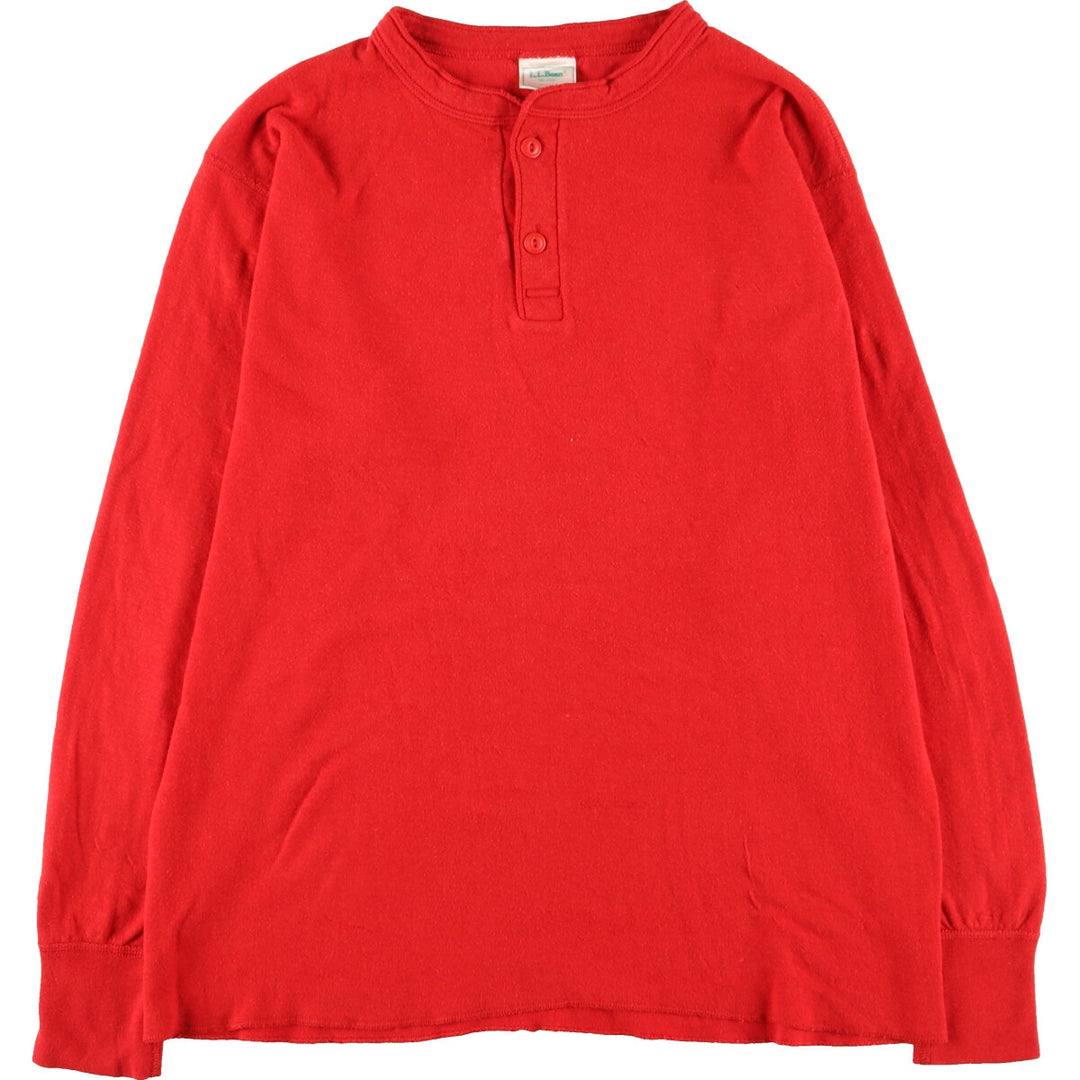 ~90'S LLBean Henley neck long T-shirt long T Made in USA Men's L Vintage /eaa433135