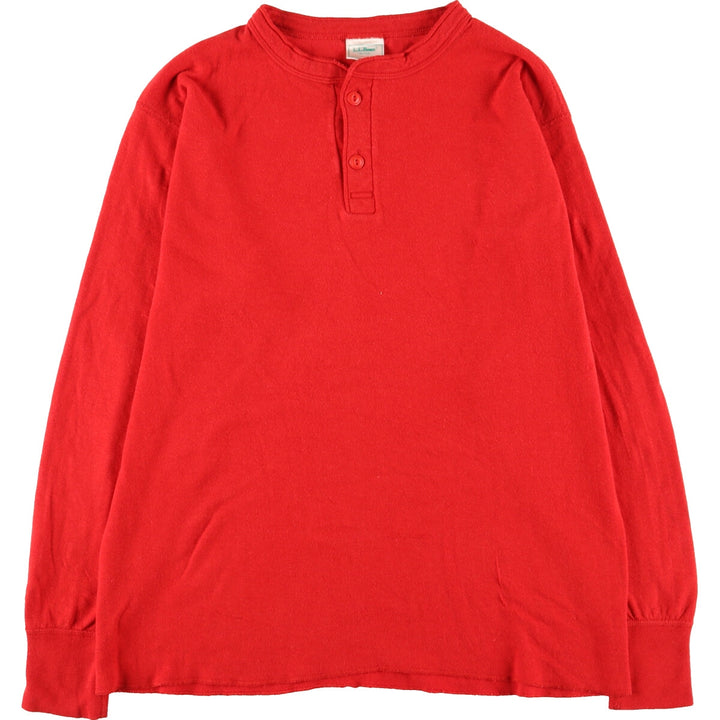 ~90'S LLBean Henley neck long T-shirt long T Made in USA Men's L Vintage /eaa433135