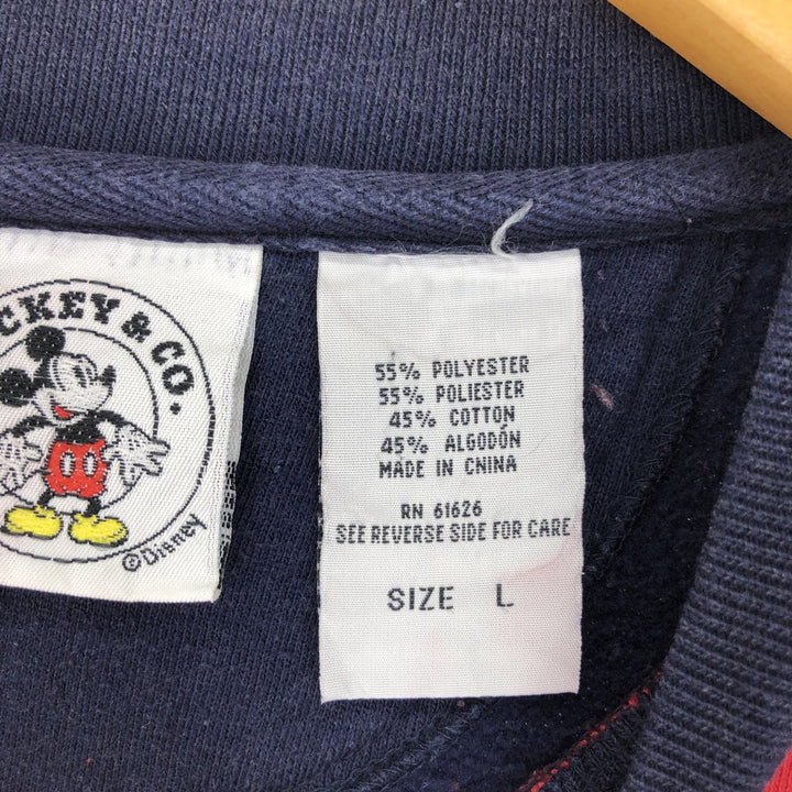 90'S MICKEY&CO. MICKEY MOUSE Mickey Mouse character sweatshirt, men's L, vintage /eaa433522