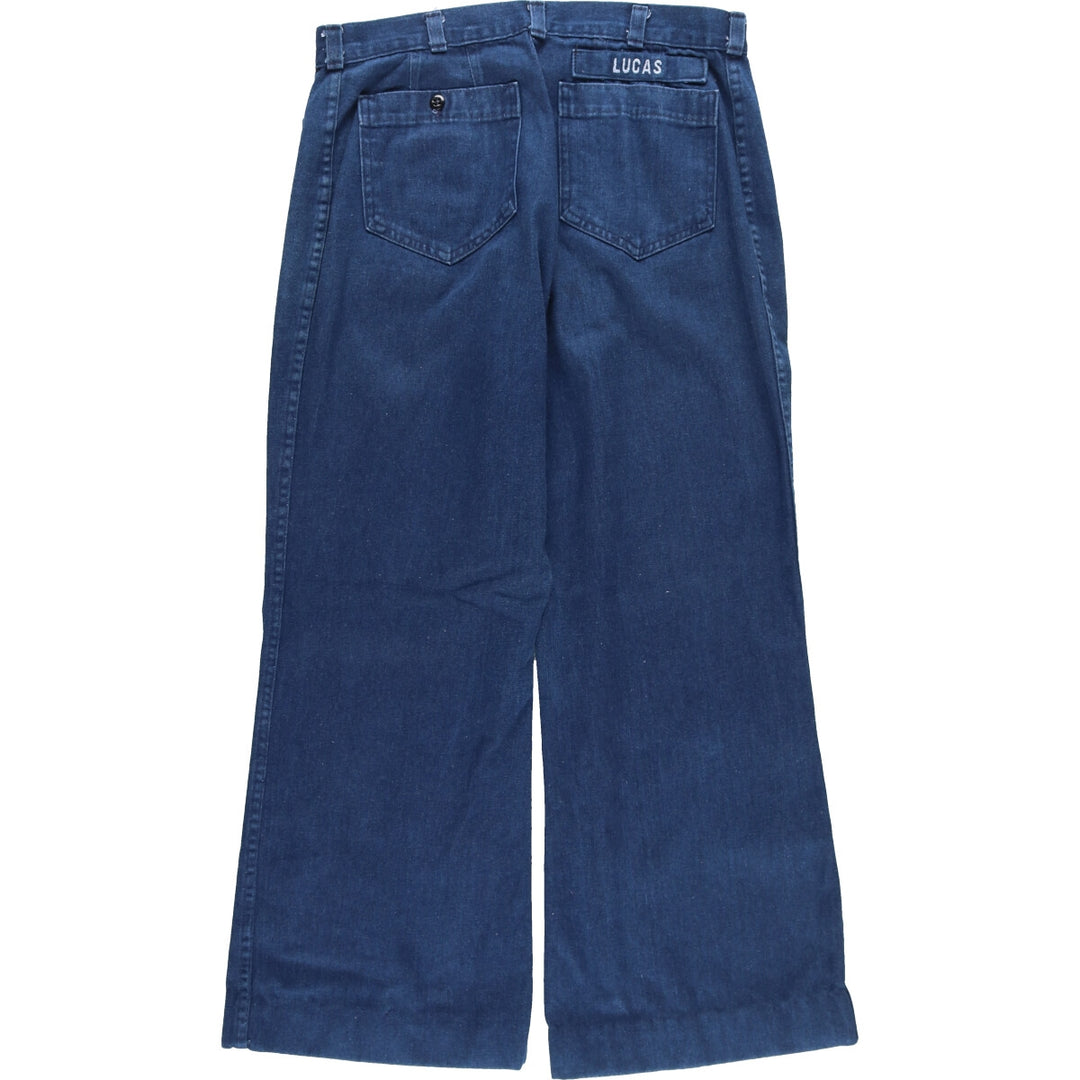 90'S US Navy Military Denim Sailor Pants Made in USA 18R Women's XL (w31) Vintage /eaa433589