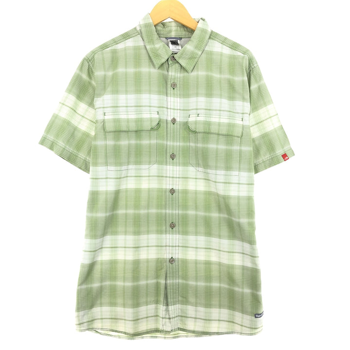 THE NORTH FACE Check Pattern Short Sleeve Fishing Shirt Men's L /eaa433646