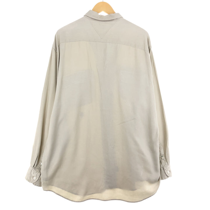 90'S Tommy Hilfiger Long Sleeve Rayon Shirt Men's L Vintage /eaa433693