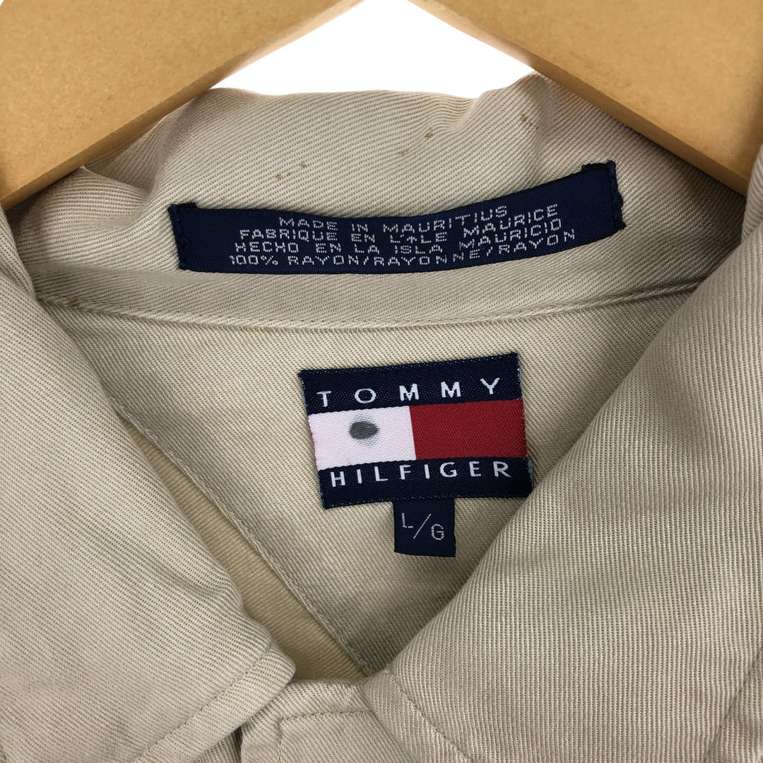 90'S Tommy Hilfiger Long Sleeve Rayon Shirt Men's L Vintage /eaa433693
