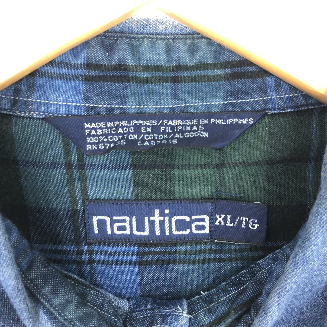 90'S NAUTICA Long Sleeve Button Down Denim Shirt Men's XL Vintage /eaa433850