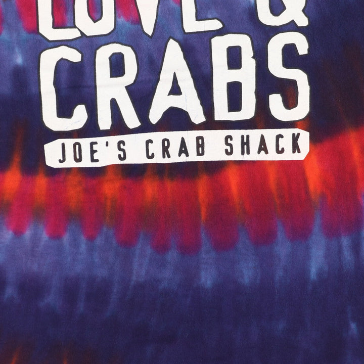 80s-90'S ALORE Jaws Crab Shack Tie-dye Pattern Peace Mark Print T-shirt Made in USA Men's L Vintage/eaa433913