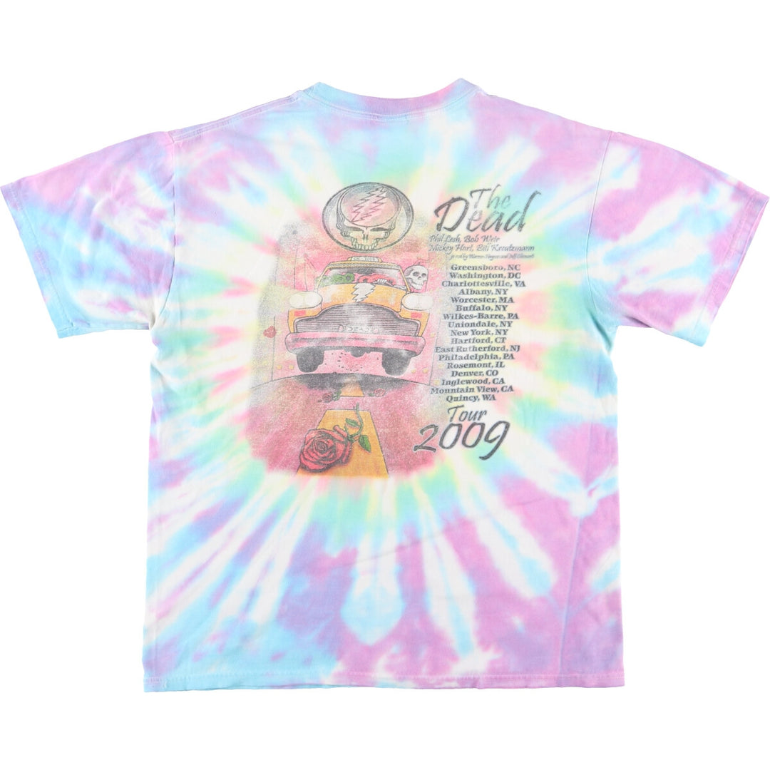 GRATEFUL DEAD THE DEAD TOUR 2009 Tie-dye Pattern Band T-shirt Men's L /eaa433915