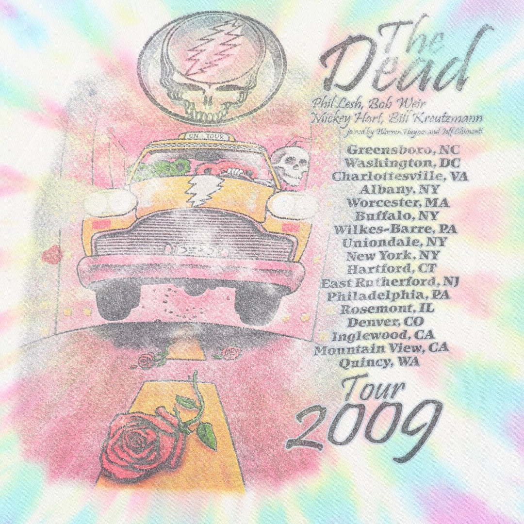 GRATEFUL DEAD THE DEAD TOUR 2009 Tie-dye Pattern Band T-shirt Men's L /eaa433915