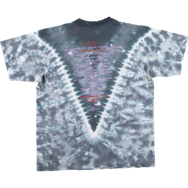 00'S Liquid Blue Dark Star Orchestra Tie-dye Pattern Band T-shirt Made in USA Men's L /eaa433918