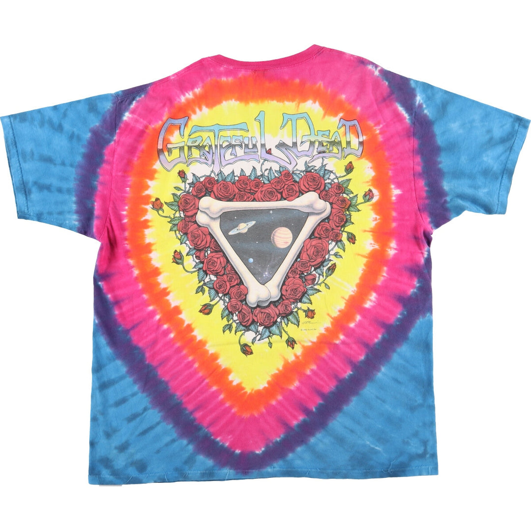 Liquid Blue GRATEFUL DEAD SPACE YOUR FACE Tie-dye Pattern Band T-shirt Men's XXL /eaa433920