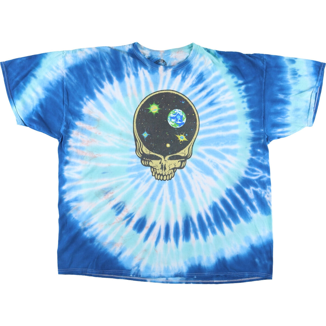 GRATEFUL DEAD Grateful Dead Tie-dye Pattern Skull Pattern Band T-shirt Band Tee Men's XXL /eaa433928