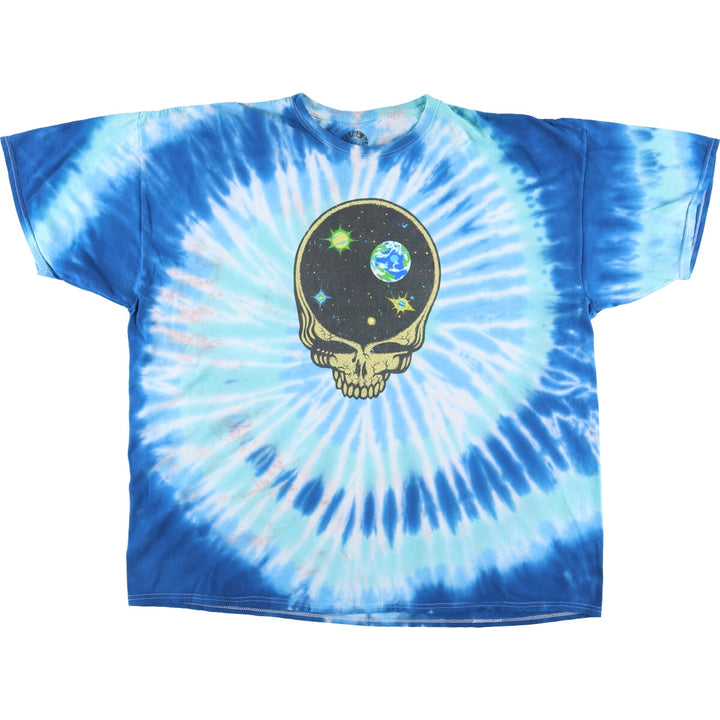 GRATEFUL DEAD Grateful Dead Tie-dye Pattern Skull Pattern Band T-shirt Band Tee Men's XXL /eaa433928