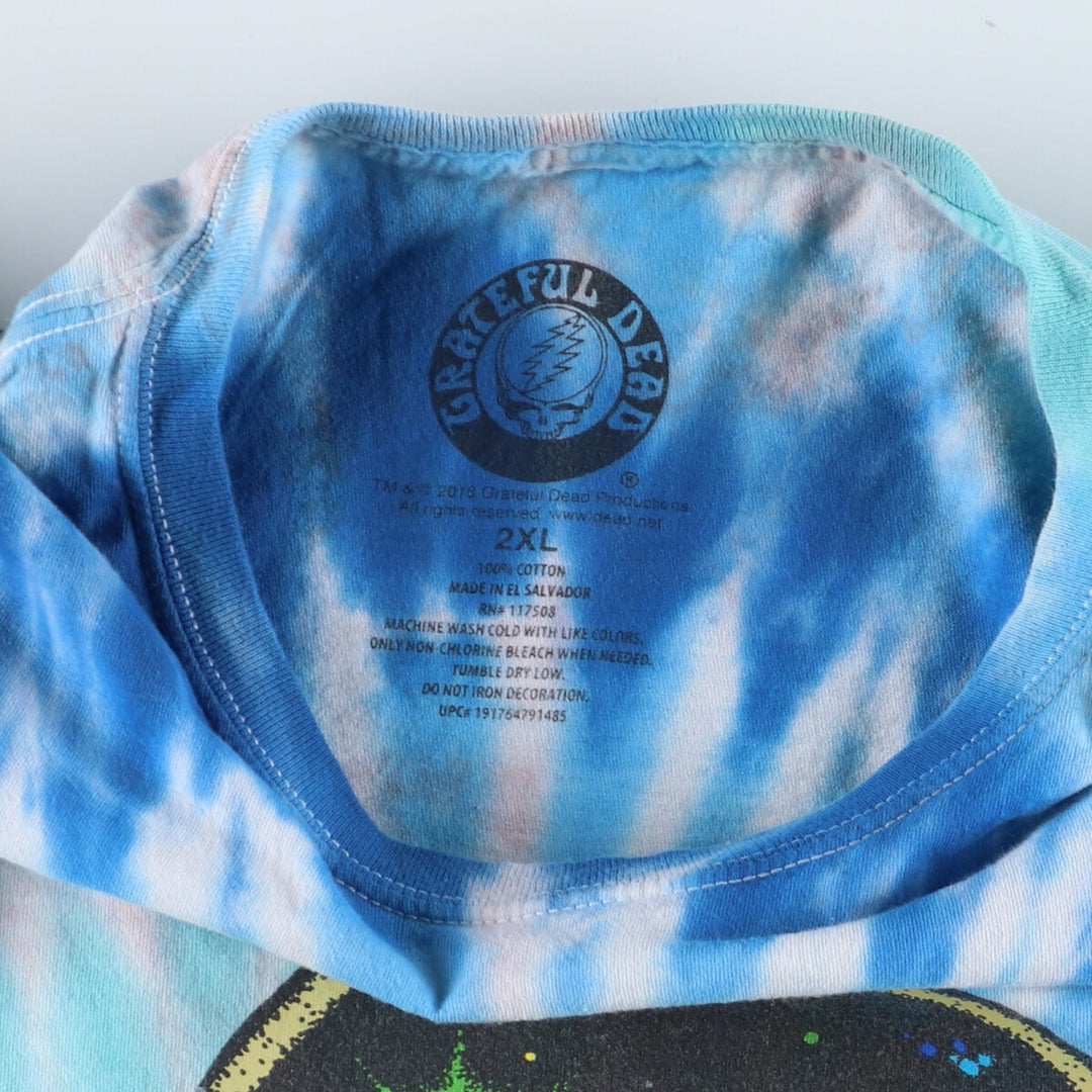 GRATEFUL DEAD Grateful Dead Tie-dye Pattern Skull Pattern Band T-shirt Band Tee Men's XXL /eaa433928
