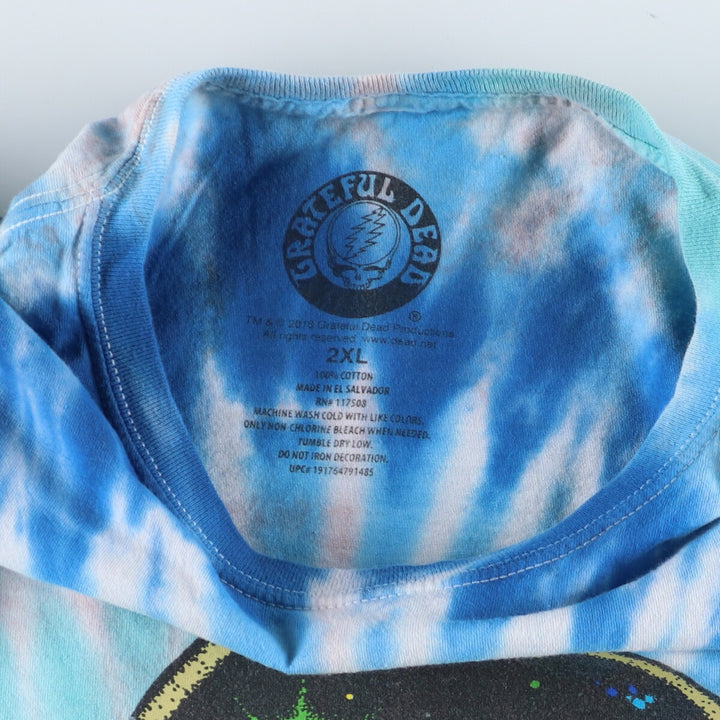 GRATEFUL DEAD Grateful Dead Tie-dye Pattern Skull Pattern Band T-shirt Band Tee Men's XXL /eaa433928