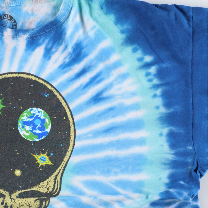 GRATEFUL DEAD Grateful Dead Tie-dye Pattern Skull Pattern Band T-shirt Band Tee Men's XXL /eaa433928