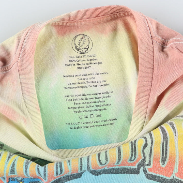 GRATEFUL DEAD Grateful Dead Tie-dye Pattern Band T-shirt Band Tee Men's XXL /eaa433929