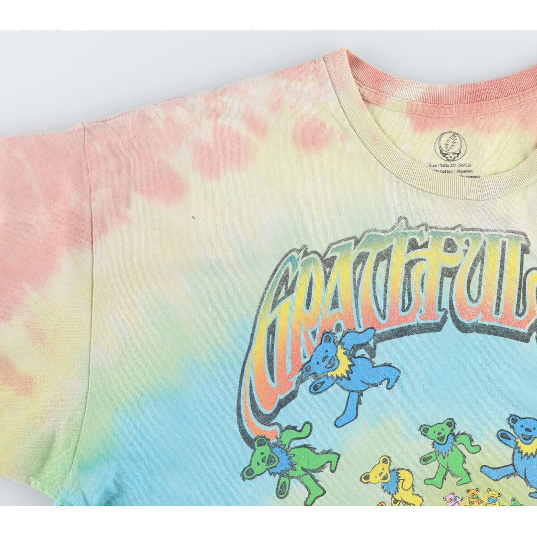 GRATEFUL DEAD Grateful Dead Tie-dye Pattern Band T-shirt Band Tee Men's XXL /eaa433929