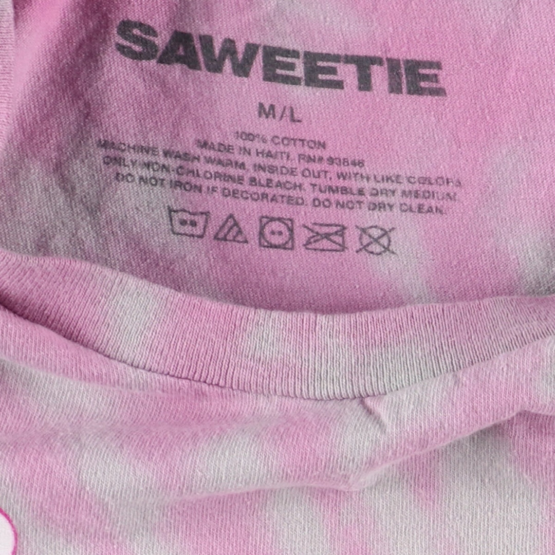 SAWEETIE Sweetie Tie-dye Pattern Rap T-shirt Rap T Men's M /eaa433933